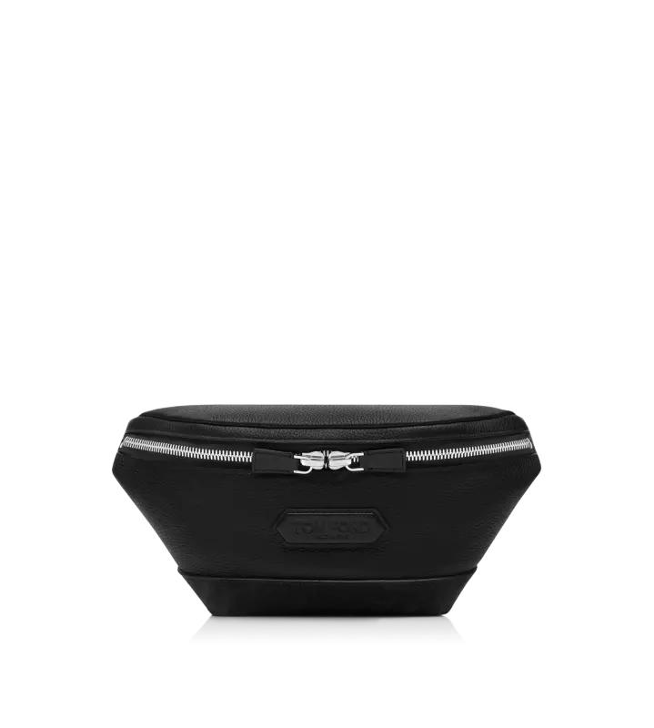 LEATHER AND SUEDE CHIC SPORT BELT BAG BLACK online